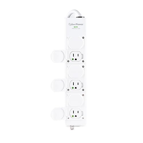CyberPower MPV615S Medical Grade Surge Protector, 100-125V/15A, 1560 Joules, 6 Outlets, 15 Foot Power Cord, White 120-125V/15A