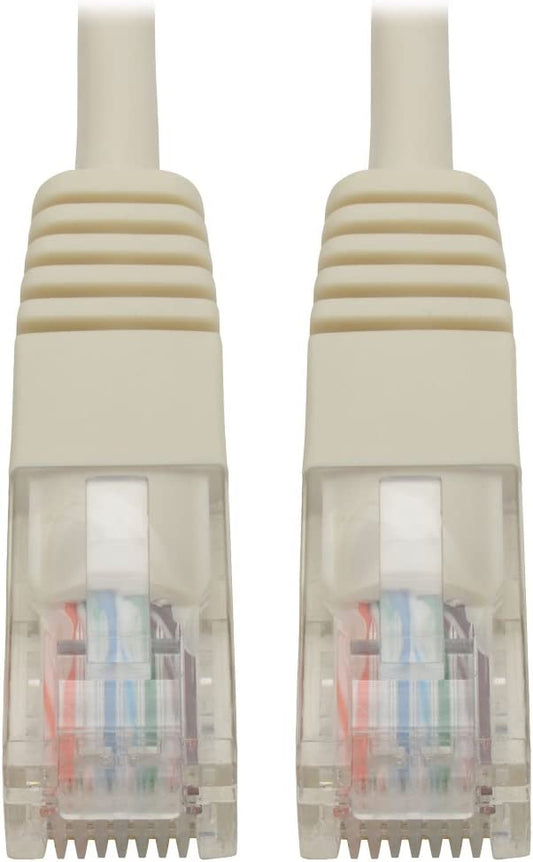 Tripp Lite Cat5 Cat5e Molded Patch Cable 350Mhz UTP White RJ45 M/M 15ft 15' (N002-015-WH)