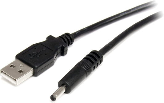 StarTech.com 3 ft. (0.9 m) USB to Type H Barrel 5V DC Power Cable - USB to 3.4mm Power Cable - 5V DC Type H - Black - Bluetooth Charger (USB2TYPEH) 3 ft / 1m Type H