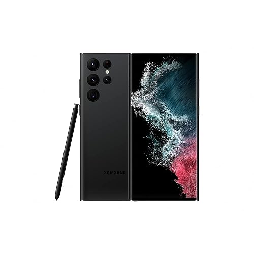 Samsung Galaxy S22 Ultra 5G Black 256GB - 6.8 120 Hz AMOLED Display, 108MP+12MP+10MP+10MP Rear Camera, 40MP Selfie Camera, 8K Video, S-Pen included (CAD Version & Warranty) S22 Ultra Black 256