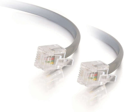 C2g/ cables to go C2G 08133 RJ12 Modular Telephone Cable, Silver (25 Feet, 7.62 Meters) Silver 25 Feet R12 MOD Telephone