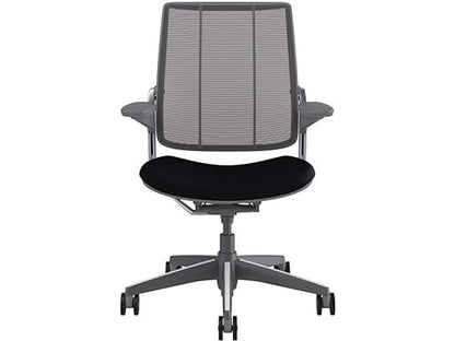 Humanscale Smart Diffrient World Chair, Back Pinstripe/Black, Seat Corde4/Black