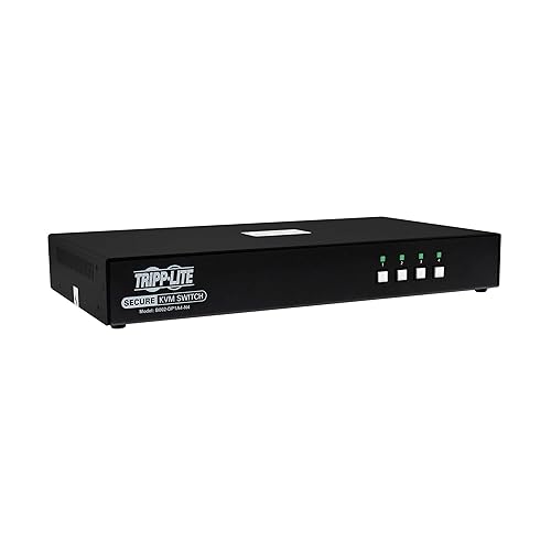 Tripp Lite Secure KVM Switch, 4-Port DisplayPort, United States Government NIAP-Certified PP4.0 Security, 4K & 30Hz Quality, TAA Compliant, 3-Year Warranty (B002-DP1A4-N4)