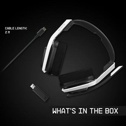 ASTRO Gaming A20 Wireless Headset Gen 2 for Xbox Series X | S, Xbox One, PC &amp; Mac - White /Green Xbox Series X/S, PC/Mac Headset Only
