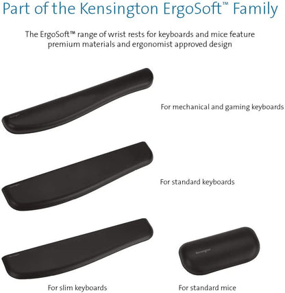 Kensington ErgoSoft Wrist Rest for Mechanical &amp; Gaming Keyboards, Black (K52798WW) Keyboard Wrist Rest Mechanical &amp; Gaming