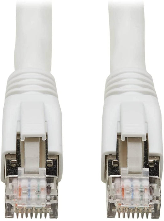 Tripp Lite Cat8 Snagless Ethernet Cable, 25G/40G Certified Network Patch Cable, 22 AWG S/FTP, PoE, White, 20 Feet / 6 Meters, Life Limited Manufacturer's Warranty (N272-020-WH) 20 ft / 6.1M