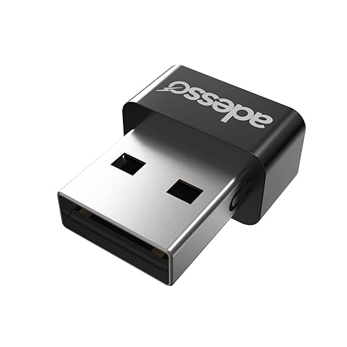 Adesso USB Fingerprint Reader Windows Hello Compatible Built-in Biometric Security AES256 Encryption Made in Taiwan TAA Compliant AFP-100-TAA