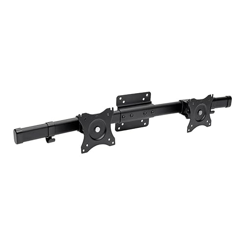 Tripp Lite Dual Display TV Monitor Mount Adapter Kit Universal for 13in - 27in Flat Screens Tilt Rotate