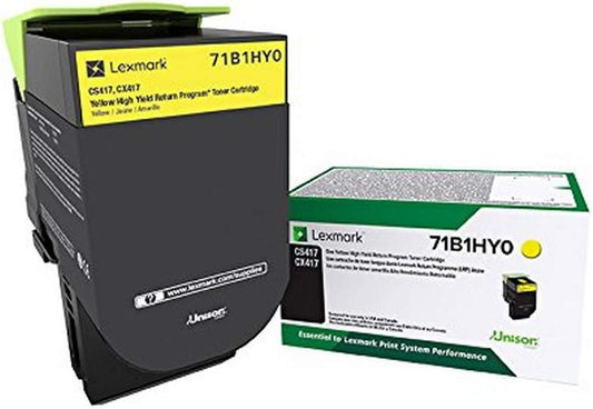 Lexmark 71B1HY0 CS417dn CX417de CS517de CX517de Yellow High Yield Return Program Cartridge Toner