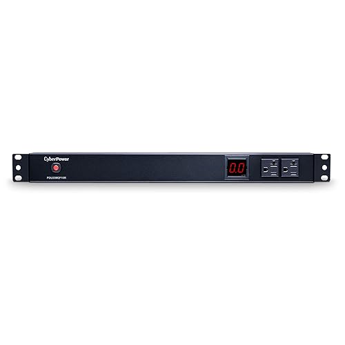 CyberPower PDU20M2F10R 12-Outlets Rack Mount 1U 20A Metered Power Distribution Unit