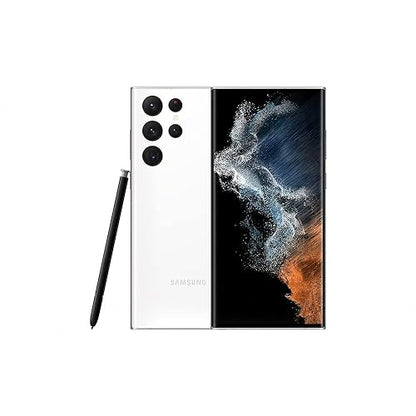 Samsung Galaxy S22 Ultra 5G White 256GB - 6.8 120 Hz AMOLED Display, 108MP+12MP+10MP+10MP Rear Camera, 40MP Selfie Camera, 8K Video, S-Pen included (CAD Version & Warranty) S22 Ultra White 256