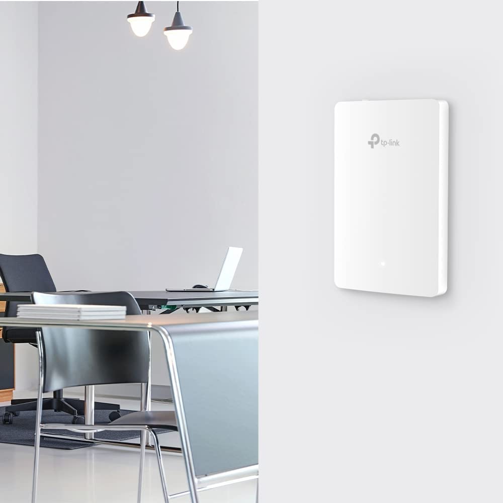 TP-Link EAP615-Wall | Omada Business WiFi 6 AX1800 in-Wall Wireless Gigabit Access Point | Support ODFDMA, MU-MIMO &amp; Beamforming | PoE Powered | SDN Integrated | Cloud Access &amp; Omada app AX1800, Wall