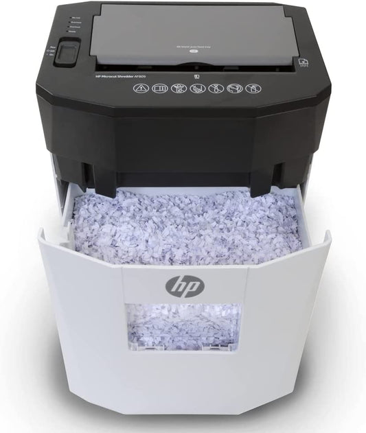 Royal HP AF809 Microcut Shredder. Small Size Perfect for Home Office use. Autofeed 80 Pages &amp; 9 Manual, Paper, Staples, and Credit Cards, Professional Grade, Maximum Security Shredding.