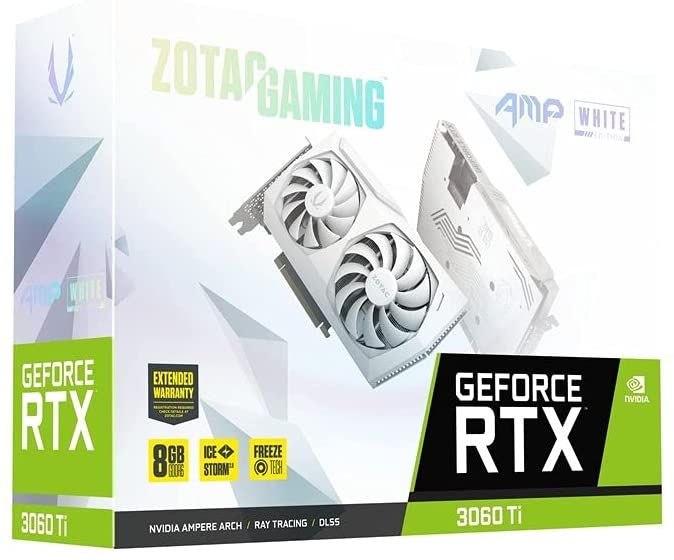 ZOTAC Gaming GeForce RTX 3060 Ti AMP White Limited Edition LHR 8GB 256BIT GDDR6 (ZT-A30610F-10PLHR)