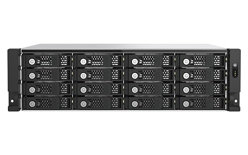 QNAP TL-R1600PES-RP-US 16 Bay 3U Short Depth rackmount PCIe Interface SATA JBOD for petabyte-Scale Expansion (Diskless)