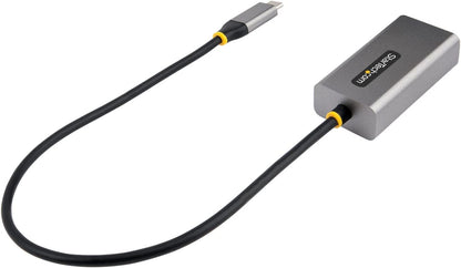 StarTech.com USB-C to Ethernet Adapter, USB 3.0 to Gigabit Ethernet Network Adapter - 10/100/1000 Mbps, USB-C to RJ45 Ethernet Adapter (GbE), 12in Attached Cable, Driverless Install (US1GC30B2)