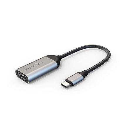 Hyper HyperDrive USB-C to 4K 60Hz HDMI Adapter - 1 x 19-Pin HDMI 2.0 Type A HDMI Digital Audio/Video - Female - 1 x 24-Pin USB Type C - Male - Silver - 1