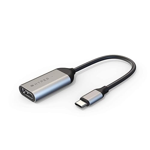 Hyper HyperDrive USB-C to 4K 60Hz HDMI Adapter - 1 x 19-Pin HDMI 2.0 Type A HDMI Digital Audio/Video - Female - 1 x 24-Pin USB Type C - Male - Silver - 1