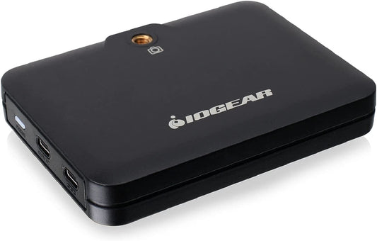 IOGEAR Upstream Mobile Capture Adapter 4K Input, 1080p Capture, Mobile Capture,USB-C and A Host Support Video Output, 1/4" Mounting Screw, UVC Support,OBS &amp; Camerafi Support, PD Passthrough (GUV302P)