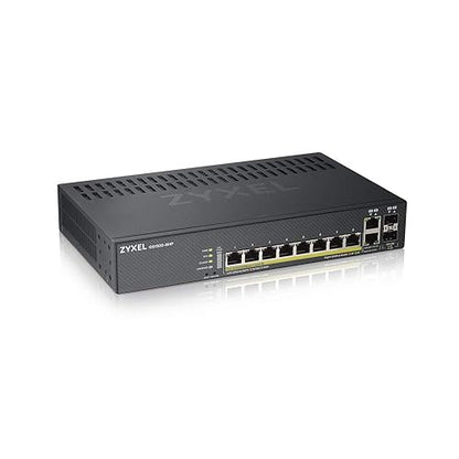 Zyxel 8-Port Gigabit Ethernet High Powered PoE+ 130W NebulaFlex Smart Managed Switch | 2X RJ-45/SFP Ports | 802.3at 802.3af | Metal | Limited Lifetime GS1920-8HPv2 8 Ports PoE+ Cloud Ready (130W)