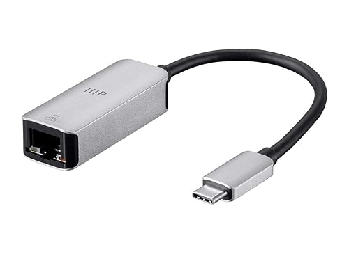 Monoprice 134185 USB-C to HDMI VGA USB 3.0 Gigabit RJ45 SD Card USB-C Data Port USB-C Power Delivery Dock Adapter | 100W, 2-Port, 4K@30Hz, with Folding Type-C Connector - Consul Series