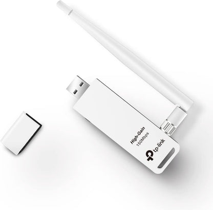 TP-Link Nano USB Wifi Dongle 150Mbps High Gain Wireless Network Adapter for PC Desktop and Laptops. Supports Win10/8.1/8/7/XP Linux 2.6.18-4.4.3, Mac OS 10.9-10.15 (TL-WN722N)