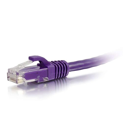 C2G 27800 Cat6 Cable - Snagless Unshielded Ethernet Network Patch Cable, Purple (1 Foot, 0.30 Meters) UTP 1 Foot/ 0.30 Meters Purple