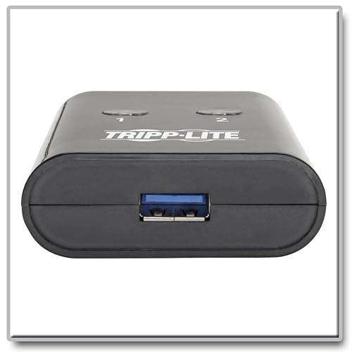 Tripp Lite 2 Port USB Switch, USB 3.0 Peripheral Switch, SuperSpeed 5 Gbps, Black, 3 Year Warranty (U359-002)