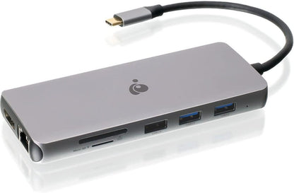 IOGEAR USB-C Triple Display Dock Station - 4K 60Hz - 2 HDMI - 1 DisplayPort - 2 USB 2-2 USB 3 - Ethernet - 3.5mm Audio - USB-C 100W PD - MacBook Pro/Air Thunderbolt 3 - Type C Laptop - GUD3C4K3P
