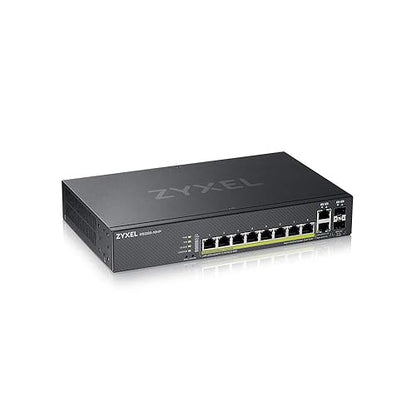 Zyxel 8-Port Gigabit Switch | Layer 2 Managed | PoE+ @ 180 Watt Budget | 2x Gigabit Combo Ports | Hybrid Cloud Mode [GS2220-10HP] 8-Port | PoE+ | 2-Port GbE