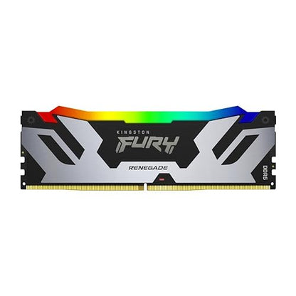 Kingston Fury Renegade RGB 64GB (2x32GB) 6000MT/s DDR5 CL32 DIMM Desktop Memory (Kit of 2) | Intel XMP 3.0 | Infrared Sync Technology | Overclocking Stability | KF560C32RSAK2-64