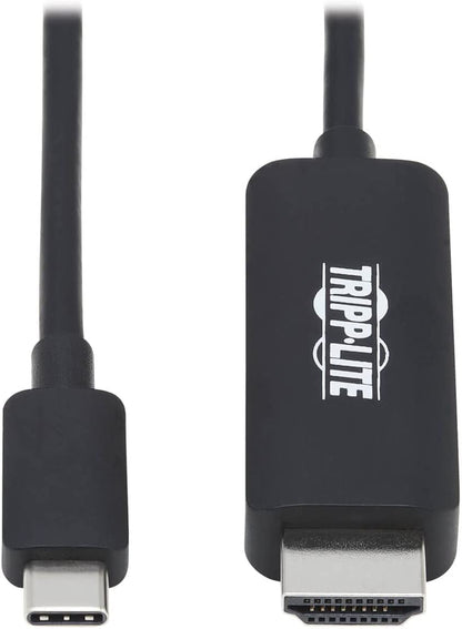 Tripp Lite USB C to HDMI Cable, Thunderbolt 3 Compatible Adapter Cable, USB-C and HDMI 4K, 4:4:4, Black, M/M, 6 ft. (U444-006-HBE)
