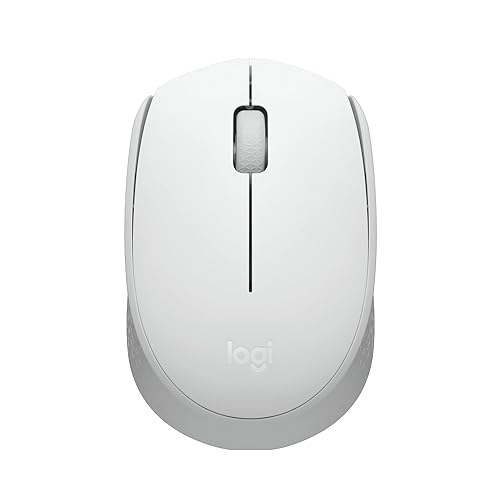 Logitech M170 Wireless Mouse for PC, Mac, Laptop, 2.4 GHz with USB Mini Receiver, Optical Tracking, 12-Months Battery Life, Ambidextrous - Off White