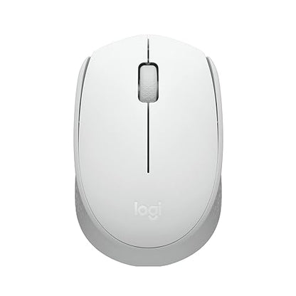 Logitech M170 Wireless Mouse for PC, Mac, Laptop, 2.4 GHz with USB Mini Receiver, Optical Tracking, 12-Months Battery Life, Ambidextrous - Off White