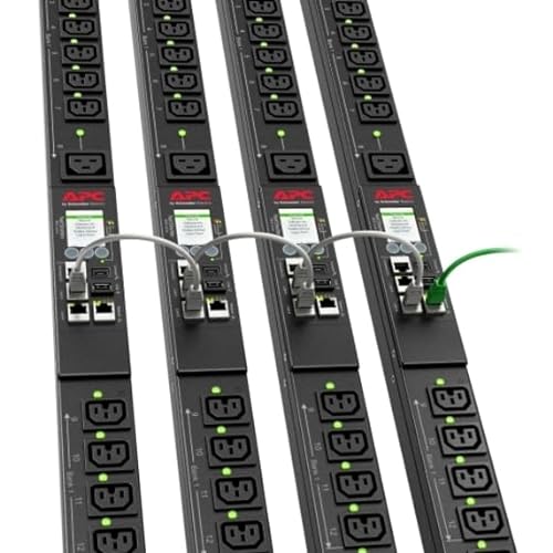 APC Netshelter Switched Rack PDU, 9000 Series, APDU9970, 0U Vertical, 208V, 30A, Input Plug L14-30P, 9.8' Cord