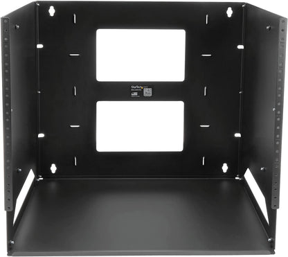 StarTech.com 8U Open Frame Wall Mount Network Rack w/ Built in Shelf - 2-Post Adjustable Depth (12" to 18") Equipment Rack - 75.2lbs (WALLSHELF8U) 17.6"x19.1"x12.1" Adjustable Depth w Shelf