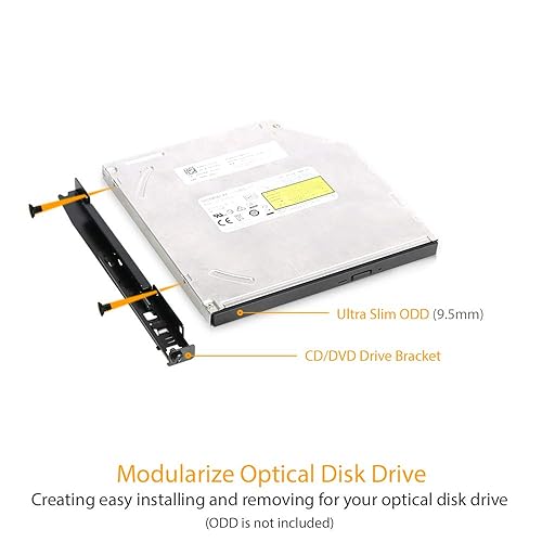 ICY DOCK 6 Bay 2.5 SAS/SATA SSD/HDD & Ultra Slim Optical Disk Drive CD DVD ROM Backplane Enclosure for External 5.25 Bay | ToughArmor MB606SPO-B 6 Bays + ODD