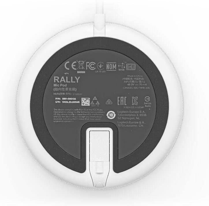 LOGITECH VC 952-000038 Rally Mic Pod White
