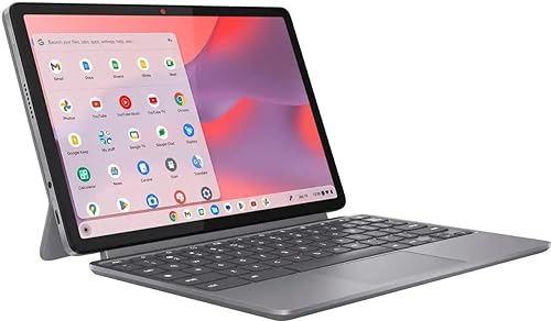 Lenovo - Duet 11 Chromebook - 11" 2K LCD Touchscreen 2-in-1 Tablet - MediaTek Kompanio 838-4GB RAM - 128GB - eMMC with Keyboard - Luna Gray