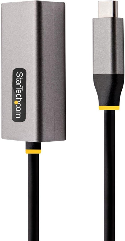 StarTech.com USB-C to Ethernet Adapter, USB 3.0 to Gigabit Ethernet Network Adapter - 10/100/1000 Mbps, USB-C to RJ45 Ethernet Adapter (GbE), 12in Attached Cable, Driverless Install (US1GC30B2)