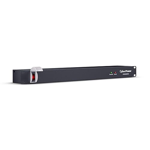 CyberPower CPS815RMS Surge Protector, 125V/15A, 1800 Joules, 8 Outlets, 6ft Power Cord, 1U Rackmount, UL Listed With Surge Protection 15A with 8 Outlets