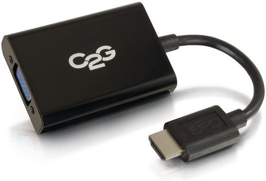 C2g/ cables to go C2G 41351 HDMI Male to VGA and Stereo Audio Female Adapter Converter, Black HDMI Male to VGA Female Audio Adapter Converter