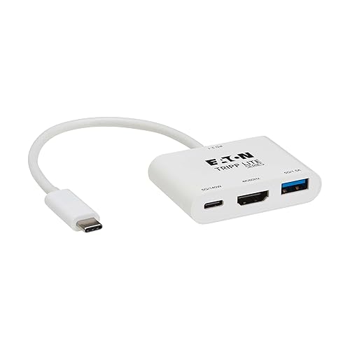 Tripp Lite Multiport Adapter USB-C Hub for Laptop - HDMI, USB, and USB-C Ports | 4K@60Hz HDMI, USB 3.2 Gen 1 with 5 Gbps Data Transfer, 140W PD Charging, 3-Year Warranty (U444-06N-H4U-C3)