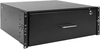 Tripp Lite 4U Locking Rackmount Storage Drawer Rack Enclosures/ Open Frame 2-Post or 4-Post (SRDRAWER4U),Black