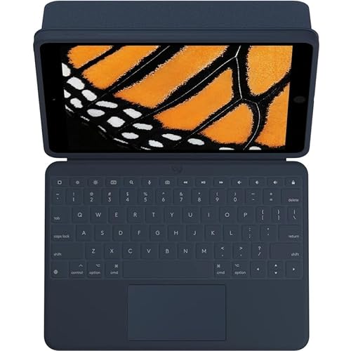 Logitech Rugged Combo 3 Rugged Keyboard/Cover Case Apple iPad (8th Generation), iPad (7th Generation) Tablet - Blue