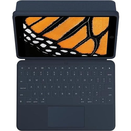 Logitech Rugged Combo 3 Rugged Keyboard/Cover Case Apple iPad (8th Generation), iPad (7th Generation) Tablet - Blue