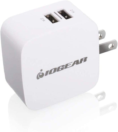 IOGEAR GearPower 2-Port USB Wall Charger - Rapid-Charge - Smartphones iPhone  Android  Tablets - Charge 2 Devices At Once - GPAW2U4 GearPower 2-Port 4.2A USB Wall Charger