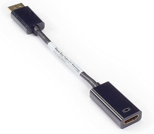 Black Box Corporation - Black Box Displayport Adapter, 32 Awg, Displayport Male To Hdmi Female - Displayport/Hdmi For Audio/Video Device - 1 Ft - 1 X Displayport Male Digital Audio/Video - 1 X Hdmi Female Digital Audio/Video - Shielding - Black "Prod