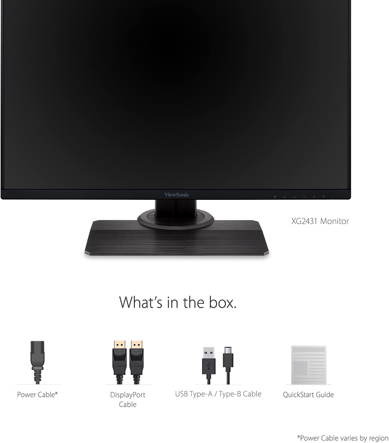 ViewSonic OMNI XG2431 24 Inch 1080p 1ms 240Hz Gaming Monitor with AMD FreeSync Premium, Advanced Ergonomics, Eye Care, HDMI and DisplayPort for Esports 24-Inch 1080p 240Hz