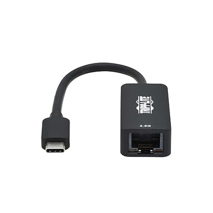 Tripp Lite USB- C Ethernet Network Adapter, USB Type C to RJ45 Gigabit Ethernet Converter, Thunderbolt 3 Compatible, USB 3.1 Gen 1, 2.5 Gbps Ethernet, M/F, Black (U436-06N-2P5-B)